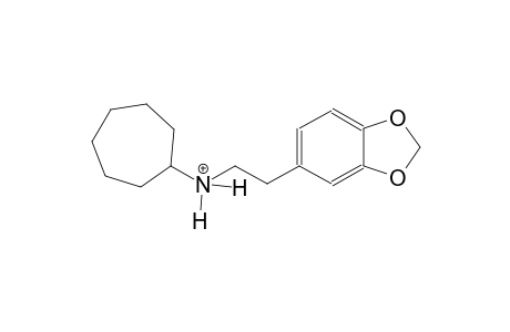 N-[2-(1,3-benzodioxol-5-yl)ethyl]cycloheptanaminium