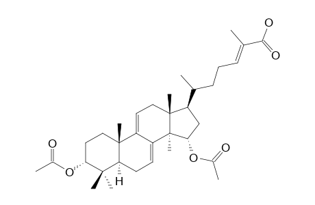 GANODERMIC-ACID-R;LANOSTA-7,9(11),24-TRIEN-3-ALPHA,15-ALPHA-DIACETOXY-26-OIC-ACID