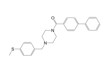 1-([1,1'-biphenyl]-4-ylcarbonyl)-4-[4-(methylsulfanyl)benzyl]piperazine