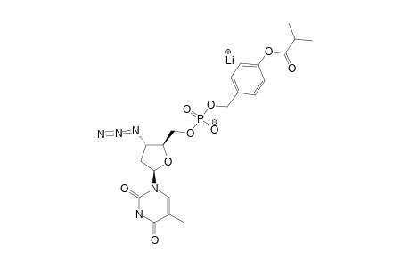 LITHIUM-(3'-AZIDO-3'-DEOXYTHYMIDIN-5'-YL)-4-ISOBUTYRYLOXYBENZYL-PHOSPHATE