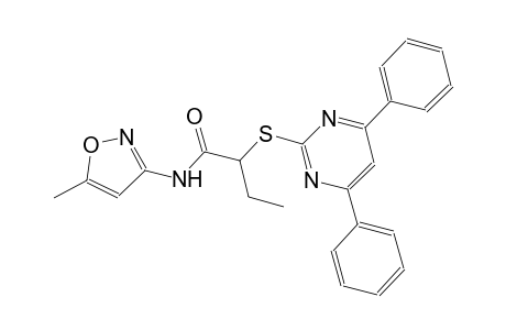 2-[(4,6-diphenyl-2-pyrimidinyl)sulfanyl]-N-(5-methyl-3-isoxazolyl)butanamide