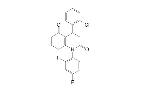 1-[2,4-bis(fluoranyl)phenyl]-4-(2-chlorophenyl)-4,6,7,8-tetrahydro-3H-quinoline-2,5-dione