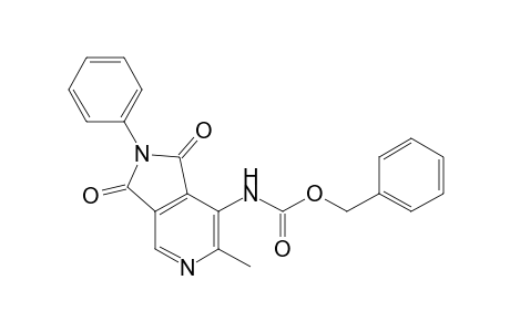 (phenylmethyl) N-[6-methyl-1,3-bis(oxidanylidene)-2-phenyl-pyrrolo[3,4-c]pyridin-7-yl]carbamate