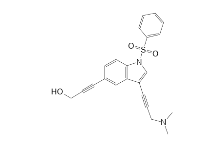 3-[1-(benzenesulfonyl)-3-[3-(dimethylamino)prop-1-ynyl]-5-indolyl]-2-propyn-1-ol