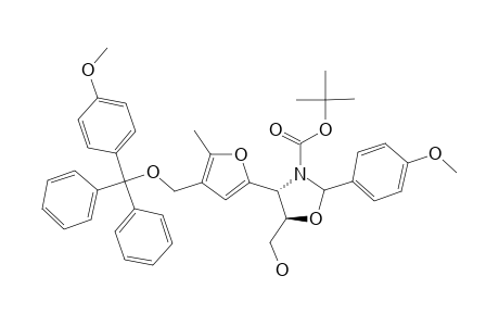 #28;(4R,5R)-N-(TERT.-BUTOXYCARBONYL)-5-HYDROXYMETHYL-2-(PARA-METHOXYPHENYL)-4-(4-PARA-METHOXYTRITYLOXYMETHYL-5-METHYLFURAN-2-YL)-OXAZOLIDINE;MAJOR-DIAST
