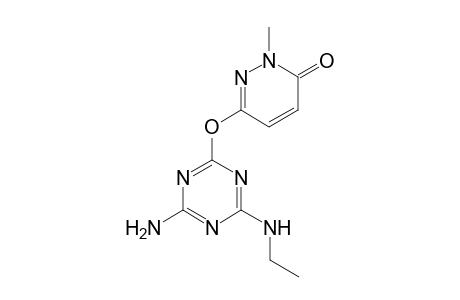 2H-Pyridazin-3-one, 6-(4-amino-6-ethylamino-[1,3,5]triazin-2-yloxy)-2-methyl-