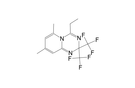 4-Ethyl-6,8-dimethyl-2,2-bis-trifluoromethyl-2H-pyrido[1,2-a][1,3,5]triazine