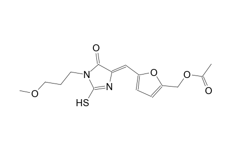 (5-{(Z)-[1-(3-methoxypropyl)-5-oxo-2-sulfanyl-1,5-dihydro-4H-imidazol-4-ylidene]methyl}-2-furyl)methyl acetate