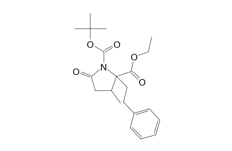 1-(tert-Butyl) 2-Ethyl 3-methyl-5-oxo-2-phenethyl-1,2-pyrrolidinedicarboxylate