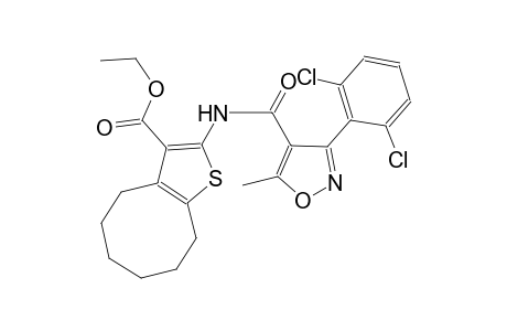 ethyl 2-({[3-(2,6-dichlorophenyl)-5-methyl-4-isoxazolyl]carbonyl}amino)-4,5,6,7,8,9-hexahydrocycloocta[b]thiophene-3-carboxylate