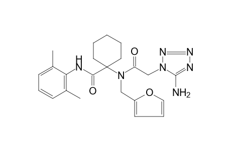 1-[2-(5-azanyl-1,2,3,4-tetrazol-1-yl)ethanoyl-(furan-2-ylmethyl)amino]-N-(2,6-dimethylphenyl)cyclohexane-1-carboxamide