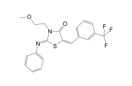 (2Z,5E)-3-(2-methoxyethyl)-2-(phenylimino)-5-[3-(trifluoromethyl)benzylidene]-1,3-thiazolidin-4-one