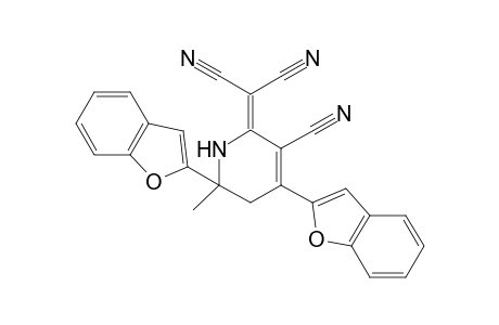 2,4-Di(benzofur-2-yl)-5-cyano-6-dicyano-methylen-2-methyl-1,2,3,6-tetruhydropyridine