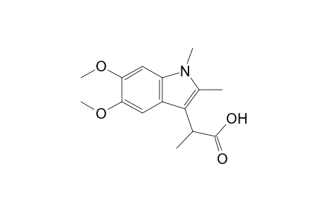 2-(5,6-dimethoxy-1,2-dimethyl-3-indolyl)propanoic acid