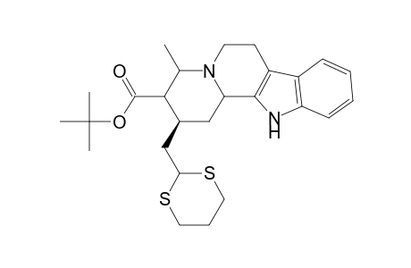 tert butyl ester of 2.beta.-(1,3-dithian-2-ylmethyl)-4-methyl-1,2,3,4,6,7,12,12b-octahydroindolo(2,3-a)quinolizin -3-carboxylic acid