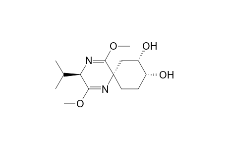 (2S,3'S,4'R,5R)-2,5-Dihydro-5-isopropyl-3,6-dimethoxypyrazine-2-spirocyclohexane-3',4'-diol