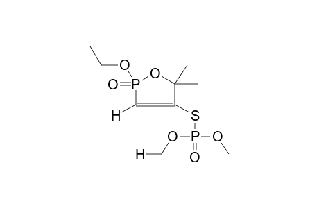 2-ETHOXY-2-OXO-4-(DIMETHOXYPHOSPHORYLTHIO)-5,5-DIMETHYL-1,2-OXAPHOSPHOLENE-3