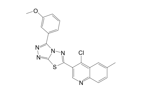 6-(4-Chloro-6-methylquinolin-3-yl)-3-(3-methoxyphenyl)-[1,2,4]triazolo[3,4-b][1,3,4]thiadiazole