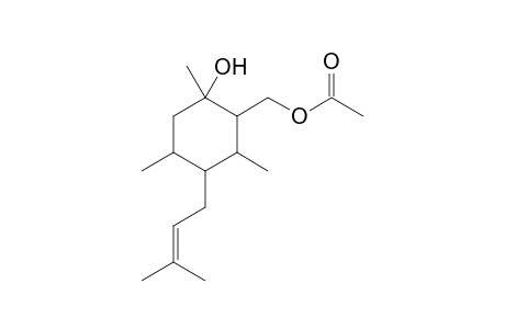 2R-Acetoxymethyl-1,3,5-trimethyl-4c-(3-methyl-2-buten-1-yl)-1c-cyclohexanol