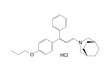 3-(gamma-phenyl-p-propoxycinnamyl)-3-azabicyclo[3.2.2]nonane, hydrochloride