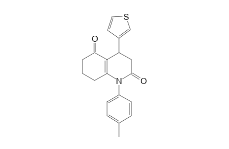 1-(4-Methylphenyl)-4-(3-thiophenyl)-4,6,7,8-tetrahydro-3H-quinoline-2,5-dione