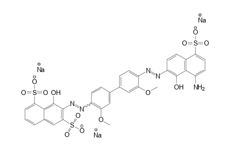 1,6-Naphthalenedisulfonic acid, 7-[[4'-[(8-amino-1-hydroxy-5-sulfo-2-naphthalenyl)azo]-3,3'-dimethoxy[1,1'-biphenyl]-4-yl]azo]-8-hydroxy-, trisodium salt