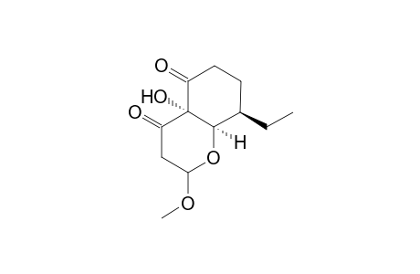 (4aS,8R,8aR)-2-Methoxy-4a-hydroxy-8-ethyl-perhydrobenzopyran-4,5-dione