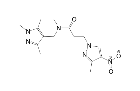 N-methyl-3-(3-methyl-4-nitro-1H-pyrazol-1-yl)-N-[(1,3,5-trimethyl-1H-pyrazol-4-yl)methyl]propanamide
