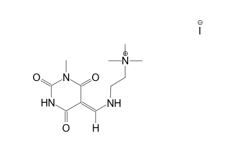 N,N,N-trimethyl-2-{[(Z)-(1-methyl-2,4,6-trioxotetrahydro-5(2H)-pyrimidinylidene)methyl]amino}ethanaminium iodide