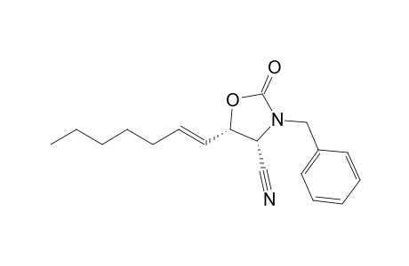 (4R,5S)-3-benzyl-5-[(E)-hept-1-enyl]-2-keto-oxazolidine-4-carbonitrile