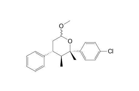 (4R,5S,6S)-2-Methoxy-5,6-dimethyl-4-phenyl-6-(p-chlorophenyl)tetrahydropyran