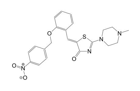 (5Z)-2-(4-methyl-1-piperazinyl)-5-{2-[(4-nitrobenzyl)oxy]benzylidene}-1,3-thiazol-4(5H)-one
