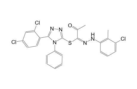 5-(2,4-dichlorophenyl)-4-phenyl-4H-1,2,4-triazol-3-yl (1E)-N-(3-chloro-2-methylphenyl)-2-oxopropanehydrazonothioate