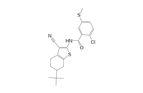 N-(6-tert-butyl-3-cyano-4,5,6,7-tetrahydro-1-benzothien-2-yl)-2-chloro-5-(methylsulfanyl)benzamide