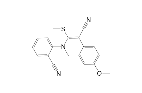 2-N-(Z)-2-Cyano-1-(methylthio)-2-(4-methoxyphenyl)vinyl-N-(methylamino)benzonitrile