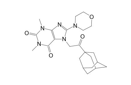 1H-purine-2,6-dione, 3,7-dihydro-1,3-dimethyl-8-(4-morpholinyl)-7-(2-oxo-2-tricyclo[3.3.1.1~3,7~]dec-1-ylethyl)-