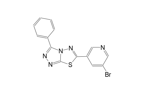 [1,2,4]triazolo[3,4-b][1,3,4]thiadiazole, 6-(5-bromo-3-pyridinyl)-3-phenyl-