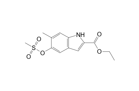 6-methyl-5-methylsulfonyloxy-1H-indole-2-carboxylic acid ethyl ester
