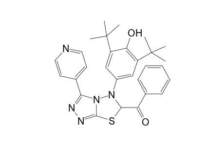 5-(3,5-Di-tert-butyl-4-hydroxyphenyl)-3-(pyridin-4-yl)-5,6-dihydro[1,2,4]triazolo[3,4-b][1,3,4]-thiadiazol-6-yl(phenyl)methanone