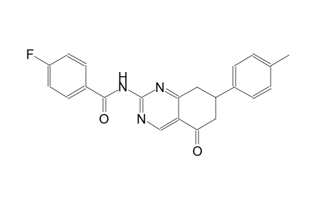 4-fluoro-N-[7-(4-methylphenyl)-5-oxo-5,6,7,8-tetrahydro-2-quinazolinyl]benzamide