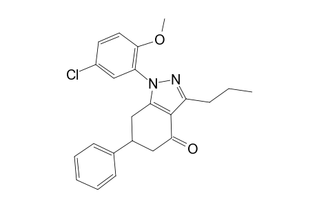 1-(5-Chloranyl-2-methoxy-phenyl)-6-phenyl-3-propyl-6,7-dihydro-5H-indazol-4-one