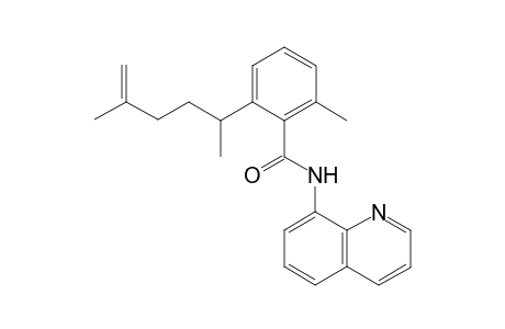 2-methyl-6-(5-methylhex-5-en-2-yl)-N-(quinolin-8-yl)benzamide