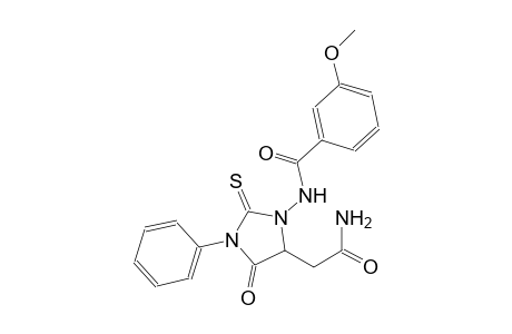 N-(5-carbamoylmethyl-4-oxo-3-phenyl-2-thioxo-imidazolidin-1-yl)-3-methoxy-benzamide