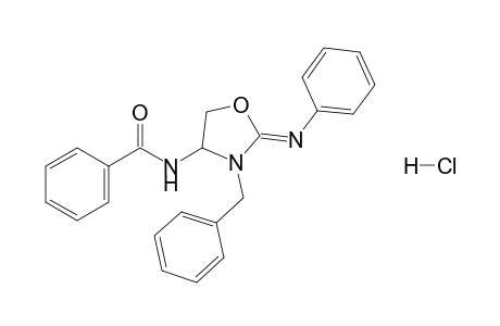 (Z)-3-Benzyl-4-benzamido-2-phenylimino-1,3-oxazolidine hydrochloride