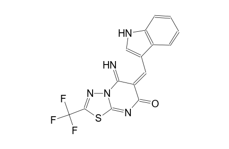 7H-[1,3,4]thiadiazolo[3,2-a]pyrimidin-7-one, 5,6-dihydro-5-imino-6-(1H-indol-3-ylmethylene)-2-(trifluoromethyl)-, (6E)-