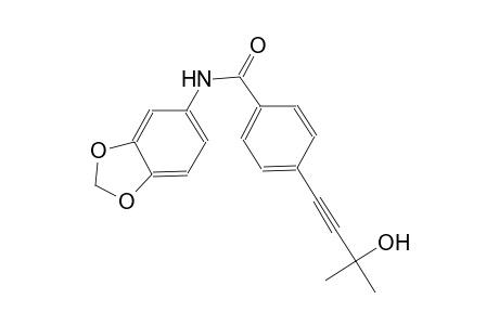 benzamide, N-(1,3-benzodioxol-5-yl)-4-(3-hydroxy-3-methyl-1-butynyl)-