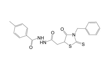 N'-[2-(3-benzyl-4-oxo-2-sulfanylidene-1,3-thiazolidin-5-yl)acetyl]-4-methylbenzohydrazide