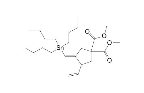 (3E)-3-(tributylstannylmethylene)-4-vinyl-cyclopentane-1,1-dicarboxylic acid dimethyl ester