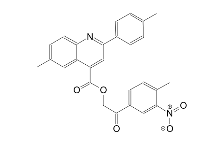 4-quinolinecarboxylic acid, 6-methyl-2-(4-methylphenyl)-, 2-(4-methyl-3-nitrophenyl)-2-oxoethyl ester
