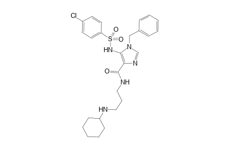 5-(4-Chlorophenylsulfonylamino)-1-phenylmethyl-1H-imidazole-N-(3-cyclohexylamino-propyl)-4-carboxamide